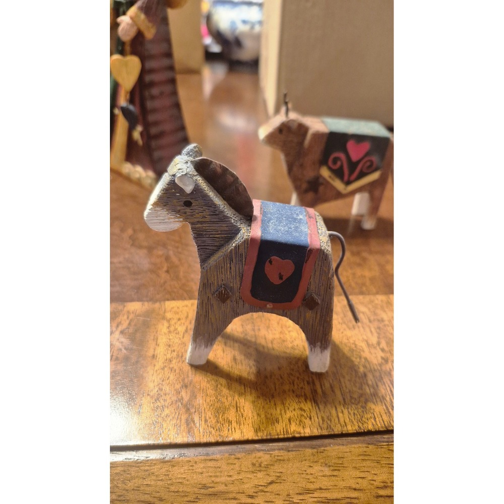 Rustic Nativity Set 9 Piece Folk Art Christmas Nativity Scene Farmhouse Holiday - Picture 7 of 16